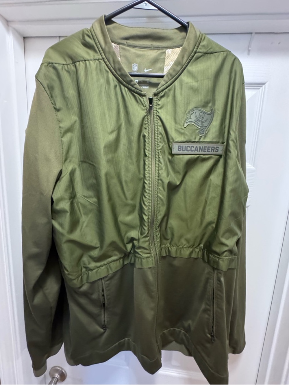 NFL Olive Green Buccaneers Windbreaker Jacket